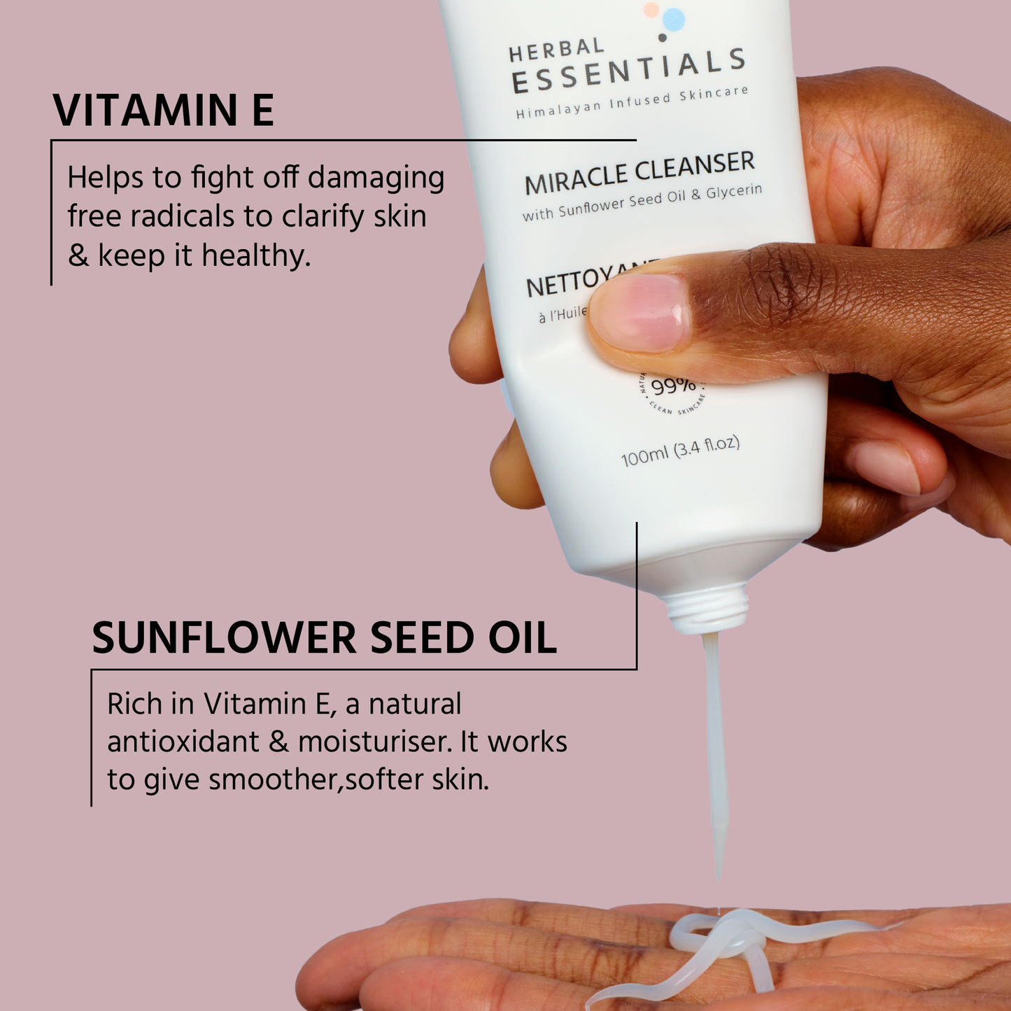 Herbal Essentials Miracle Cleanser with Sunflower Oil & Glycerin