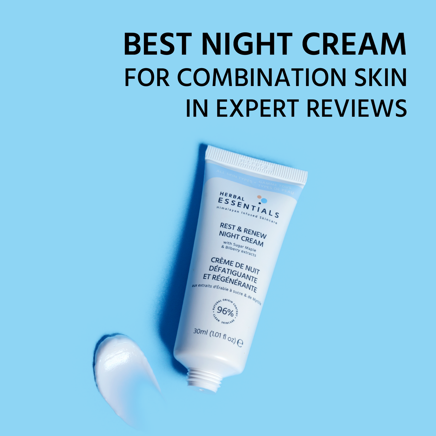 Herbal Essentials Rest & Renew (AHA) Night Cream with Sugar Maple & Bilberry Extracts