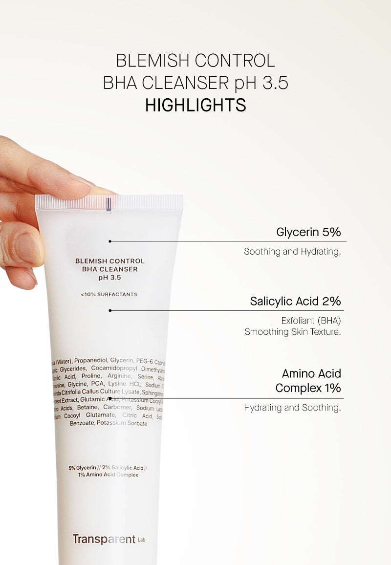 Transparent Lab Blemish Control BHA Cleanser PH 3.5