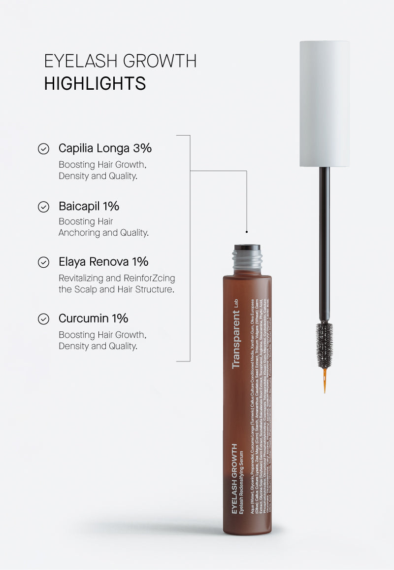 TRANSPARENT LAB EYELASH GROWTH - Eyelash Redensifying Serum without Hormones