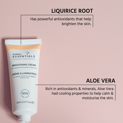 Herbal Essentials Brightening Cream with Liquorice Root Extract & Aloe Vera