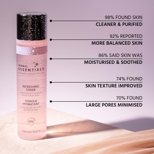 Herbal Essentials Refreshing Toner with Cucumber Extract & Rose Water