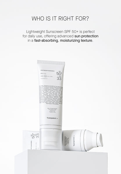 Transparent Lab Lightweight Sunscreen SPF50+