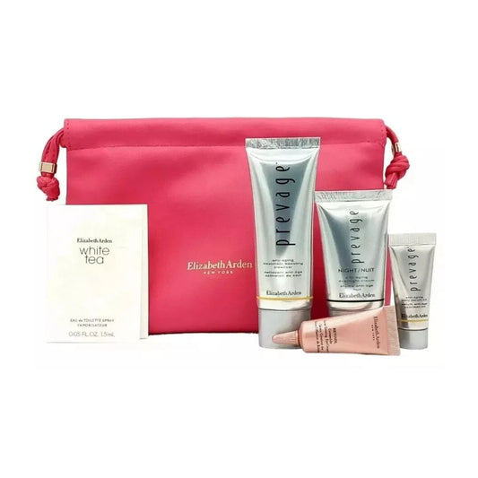 Elizabeth Arden Prevage 5 Piece Skincare Set with Pink Gift Bag